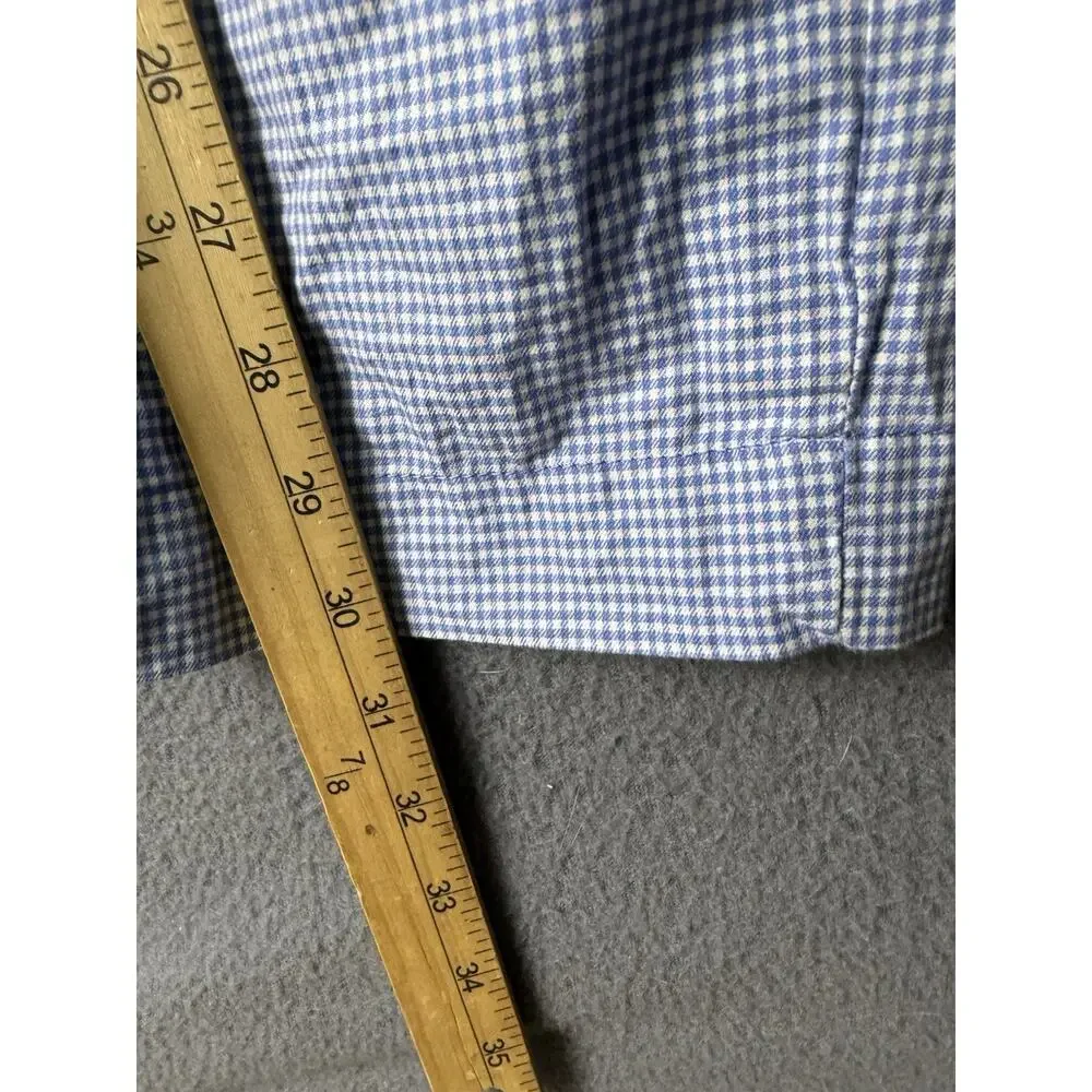Polo Ralph Lauren Pants Mens 36x30 Blue Plaid Straight Cotton Trousers Pockets
